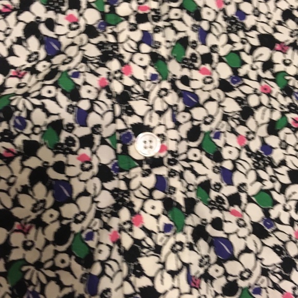 Talbots 6p cotton floral button down shirt - Picture 4 of 5